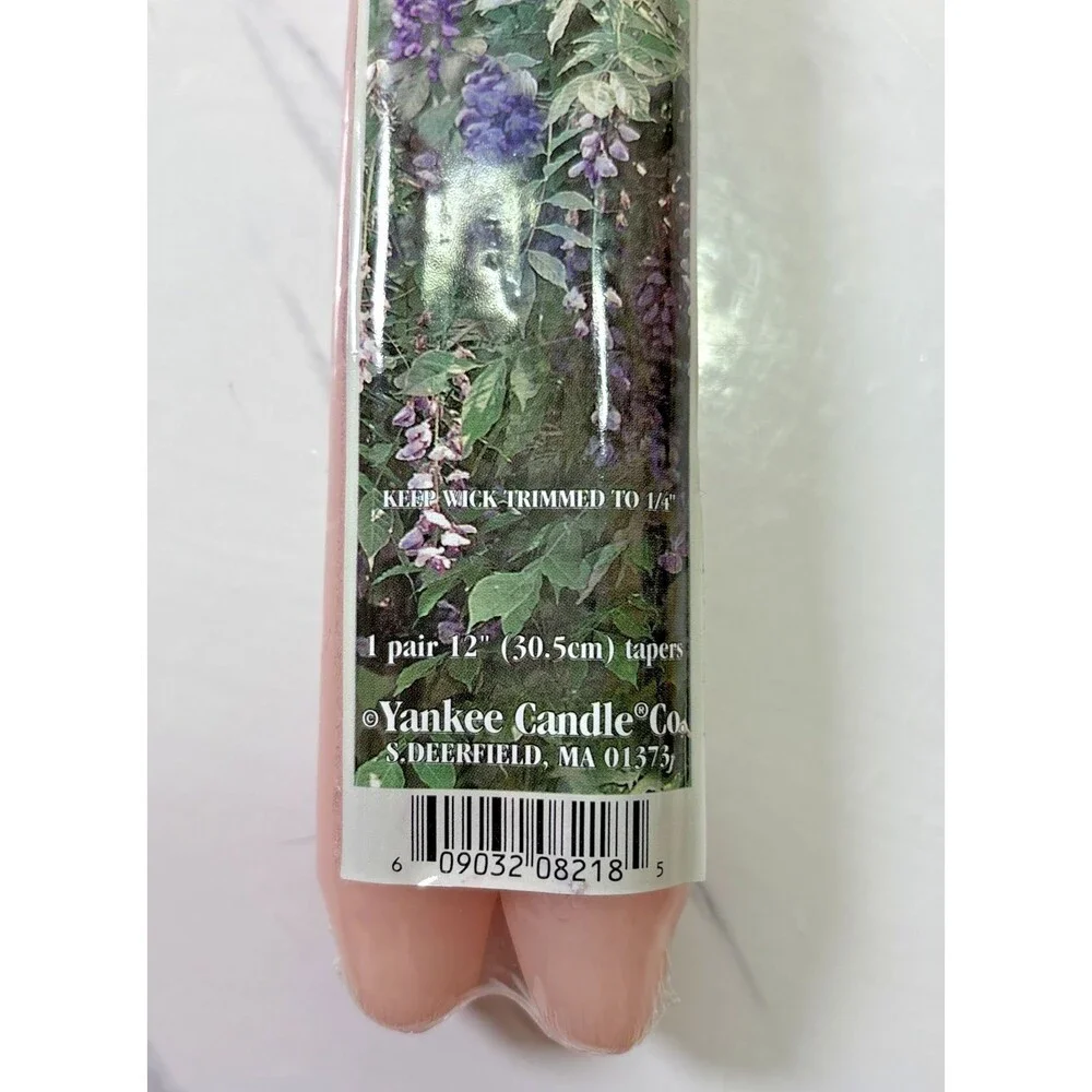 Yankee Candle 12 in. Wisteria Taper Candles Set Of 2 NIP Unused